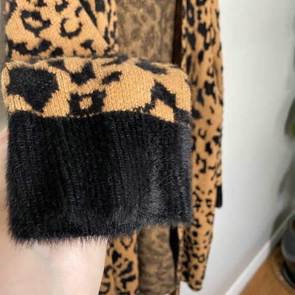 1. State Leopard Print Longline Cardigan 2X - Picture 3 of 4